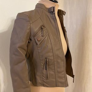 Jou Jou Vegan Leather Jacket Girls size Medium